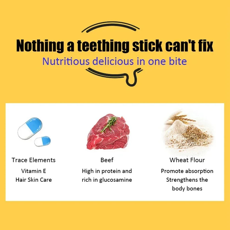 New Dog Snacks Teething Sticks 28g Teeth Cleansing Bone Fresh Ingredients Flavorful Nutritious Healthy Pet Puppy Snacks Foods