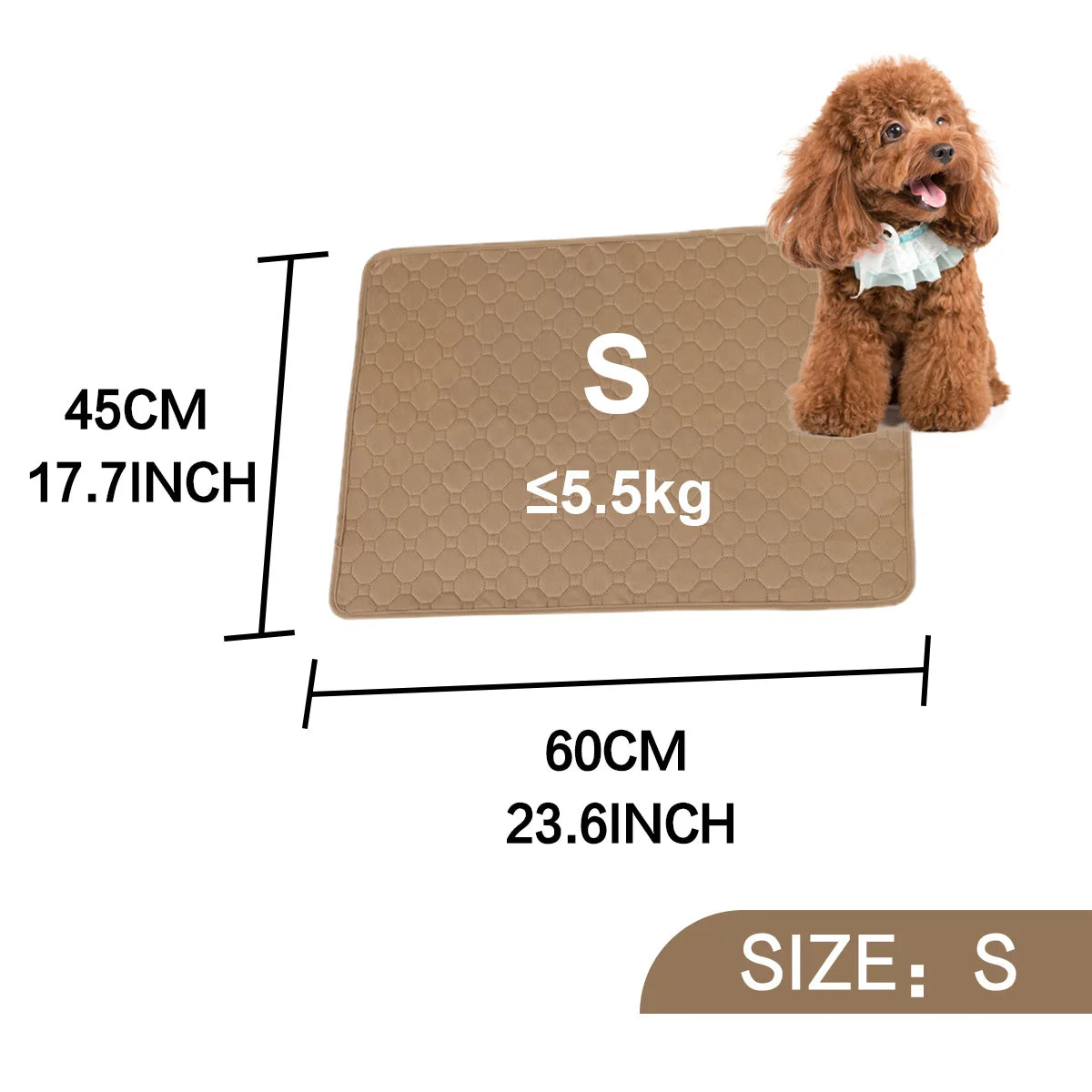 Absorbent Dog Urine Pads Reusable Dogs Pee Mat Waterproof Dog Diaper Mat for Car Seat Cover Anti Slip Training Pet Accessories