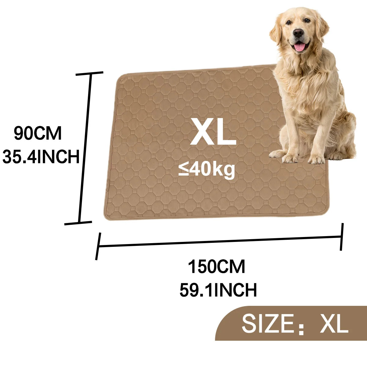 Absorbent Dog Urine Pads Reusable Dogs Pee Mat Waterproof Dog Diaper Mat for Car Seat Cover Anti Slip Training Pet Accessories
