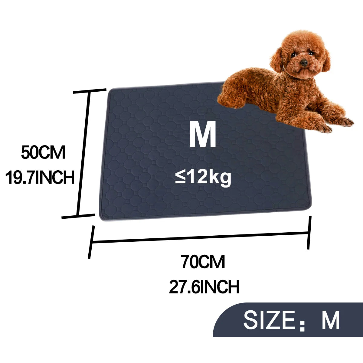 Absorbent Dog Urine Pads Reusable Dogs Pee Mat Waterproof Dog Diaper Mat for Car Seat Cover Anti Slip Training Pet Accessories