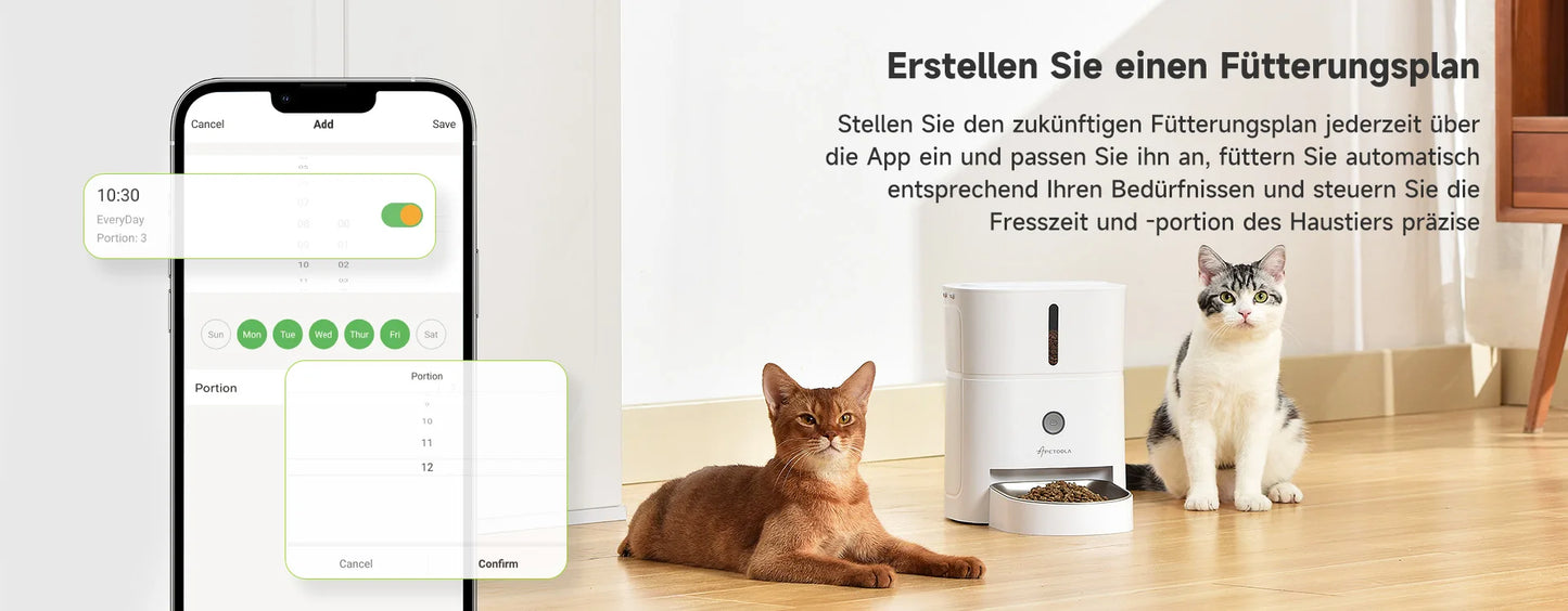 APETDOLA Automatic Cat Feeder Pet Smart Cat Food Dispenser Remote Control WiFi Button Timed Feeders For Cats Dog Accessories
