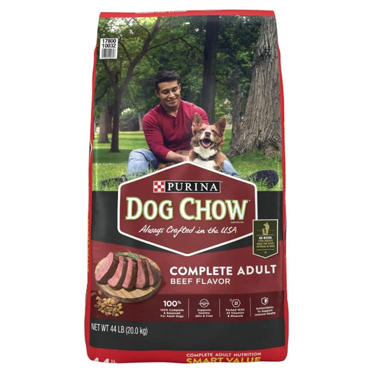 Purina  Complete Adult Dry Dog Food, High Protein Real Beef, 44 lb Bag