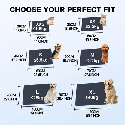 Absorbent Dog Urine Pads Reusable Dogs Pee Mat Waterproof Dog Diaper Mat for Car Seat Cover Anti Slip Training Pet Accessories