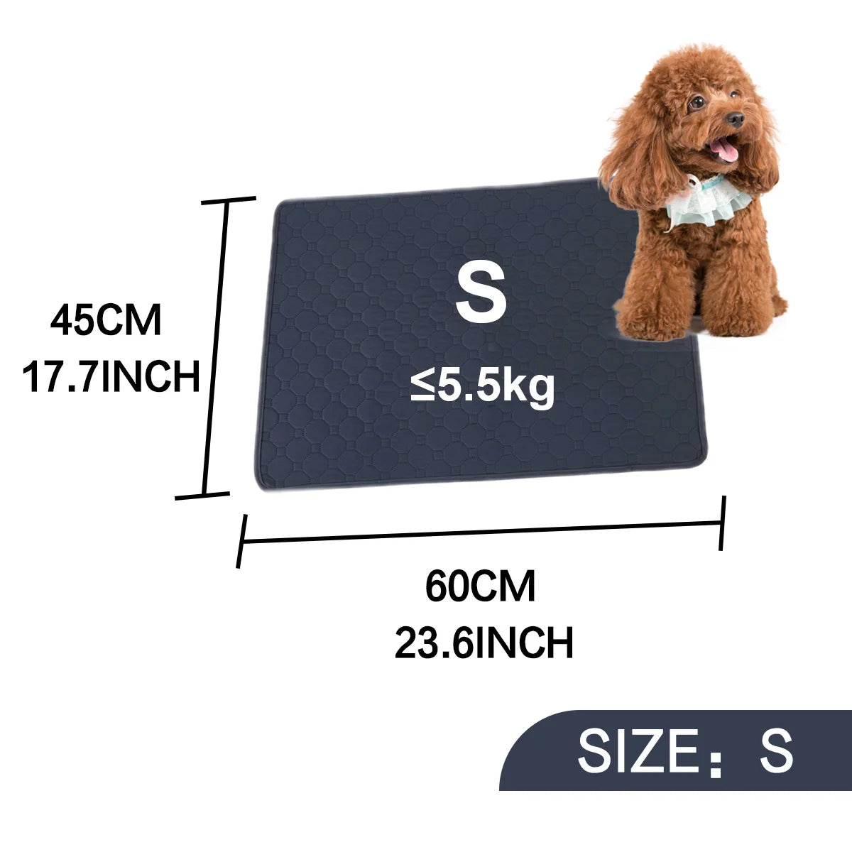 Absorbent Dog Urine Pads Reusable Dogs Pee Mat Waterproof Dog Diaper Mat for Car Seat Cover Anti Slip Training Pet Accessories