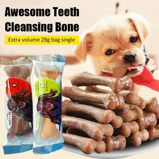 New Dog Snacks Teething Sticks 28g Teeth Cleansing Bone Fresh Ingredients Flavorful Nutritious Healthy Pet Puppy Snacks Foods